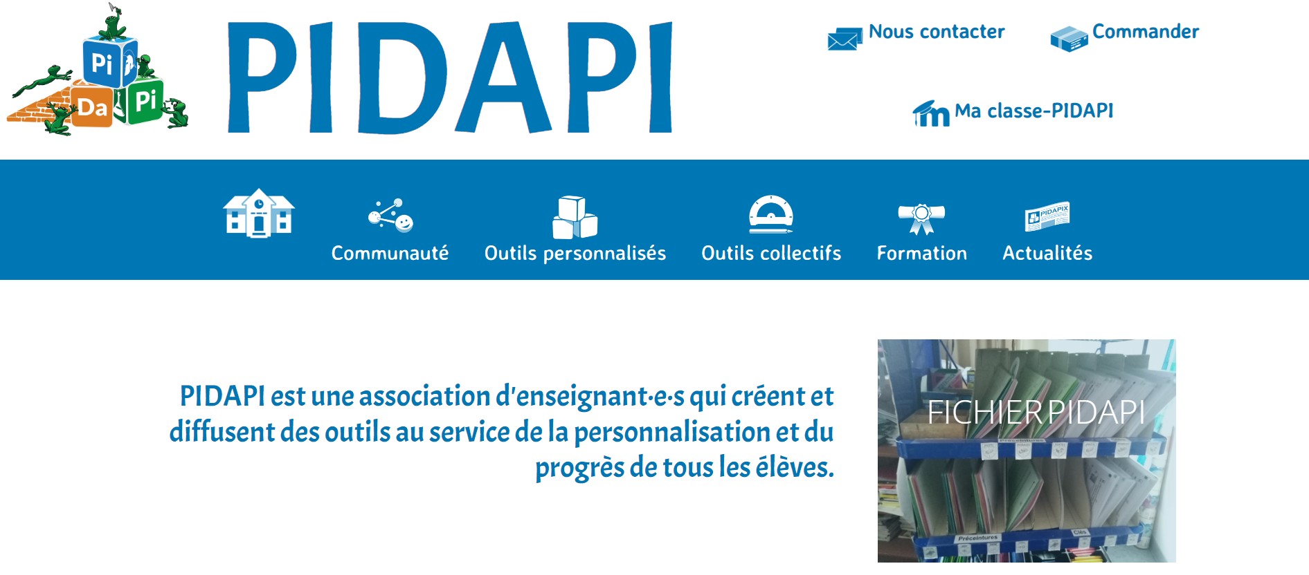 Capture-écran  du quatrième site - histoire PIDAPI